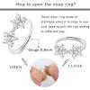 imageORAZIO 9pcs 20G Nose Rings Hoops for Women  Surgical Steel Paved CZ Cartilage Earring Hoop Cute Butterfly Flower Nose Piercing Jewelry  Silver Gold Black Rose GoldSilver Tone