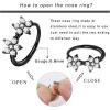 imageORAZIO 9pcs 20G Nose Rings Hoops for Women  Surgical Steel Paved CZ Cartilage Earring Hoop Cute Butterfly Flower Nose Piercing Jewelry  Silver Gold Black Rose GoldBlack