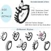 imageORAZIO 9pcs 20G Nose Rings Hoops for Women  Surgical Steel Paved CZ Cartilage Earring Hoop Cute Butterfly Flower Nose Piercing Jewelry  Silver Gold Black Rose GoldBlack