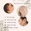 imageORAZIO 9pcs 20G Nose Rings Hoops for Women  Surgical Steel Paved CZ Cartilage Earring Hoop Cute Butterfly Flower Nose Piercing Jewelry  Silver Gold Black Rose GoldBlack