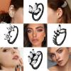 imageORAZIO 9pcs 20G Nose Rings Hoops for Women  Surgical Steel Paved CZ Cartilage Earring Hoop Cute Butterfly Flower Nose Piercing Jewelry  Silver Gold Black Rose GoldBlack
