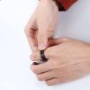 imageORAZIO Stainless Steel Fidget Ring Black Spinner Ring For Men Women Anxiety Stress Relieving Spinning Ring Cool Male Spin Ring Men Wedding Engagement Promise Band Rings 8MM WideBlack