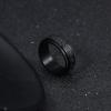 imageORAZIO Stainless Steel Fidget Ring Black Spinner Ring For Men Women Anxiety Stress Relieving Spinning Ring Cool Male Spin Ring Men Wedding Engagement Promise Band Rings 8MM WideBlack