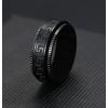 imageORAZIO Stainless Steel Fidget Ring Black Spinner Ring For Men Women Anxiety Stress Relieving Spinning Ring Cool Male Spin Ring Men Wedding Engagement Promise Band Rings 8MM WideBlack