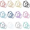 imageORAZIO 36Pcs Surgical Steel Nose Ring Hoop for Women 20 Gauge Nose Piercing Jewelry Septum Ring Cartilage Helix Piercing 612mm6mm  8mm  10mm