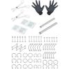imageORAZIO 84PCS Professional Piercing Kit Stainless Steel 14G 16G Belly Tongue Tragus Nipple Lip Nose Ring Body JewelryA1SET