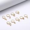 imageORAZIO 9Pcs 20G Dangle Nose Rings Hoops for Women Men Flower Butterfly Cross Heart Moon Star Cubic Zirconia Cartilage Earring Cute Dangling Nose Ring SilverGoldBlackRose Gold Tone Nose Piercing JewelryGold Tone