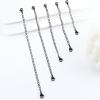 imageORAZIO 510Pcs Stainless Steel Necklace Bracelet Extender Chain Set2quot 3quot 4quot 5quot 6quotC5pcs Blacktone