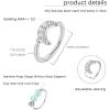 imageORAZIO 8Pcs 20G Stainless Steel Nose Hoop Ring for Women Men Paved CZ Cross Moon Flower Crawler Cartilage Earrings Nose Piercing Hoop Body Piercing JewelrySliverTone
