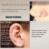 imageORAZIO 8Pcs 20G Stainless Steel Nose Hoop Ring for Women Men Paved CZ Cross Moon Flower Crawler Cartilage Earrings Nose Piercing Hoop Body Piercing JewelrySliverTone