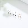 imageORAZIO G23 Titanium Nose Ring Double Nose Hoop Ring for Single Piercing 20G Nose Rings Twist Hoop Nose Ring for Women Men Spiral Nose Piercings Handmade Cartilage Piercing