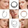 imageORAZIO Nose Rings Hoops For Women Surgical Steel Double Hoop Nose Ring 20 Gauge Spiral Nose Ring Gold Black Nose Piercing Jewelry
