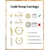 imageORAZIO Small Gold Hoop Earrings for Women Hypoallergenic 14K Gold Plated Chunky Huggie Earring Sets for Multiple Piercing Dainty Earing Stacks Set Cute Silver Cartilage Jewelry Trendy Gifts14K GoldSimple