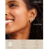 imageORAZIO Small Gold Hoop Earrings for Women Hypoallergenic 14K Gold Plated Chunky Huggie Earring Sets for Multiple Piercing Dainty Earing Stacks Set Cute Silver Cartilage Jewelry Trendy Gifts14K GoldChunky Classic