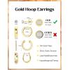imageORAZIO Small Gold Hoop Earrings for Women Hypoallergenic 14K Gold Plated Chunky Huggie Earring Sets for Multiple Piercing Dainty Earing Stacks Set Cute Silver Cartilage Jewelry Trendy Gifts14K GoldChunky