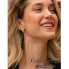 imageORAZIO Small Gold Hoop Earrings for Women Hypoallergenic 14K Gold Plated Chunky Huggie Earring Sets for Multiple Piercing Dainty Earing Stacks Set Cute Silver Cartilage Jewelry Trendy Gifts14K GoldChunky Classic