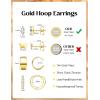 imageORAZIO Small Gold Hoop Earrings for Women Hypoallergenic 14K Gold Plated Chunky Huggie Earring Sets for Multiple Piercing Dainty Earing Stacks Set Cute Silver Cartilage Jewelry Trendy Gifts14K GoldButterfly