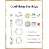 imageORAZIO Small Gold Hoop Earrings for Women Hypoallergenic 14K Gold Plated Chunky Huggie Earring Sets for Multiple Piercing Dainty Earing Stacks Set Cute Silver Cartilage Jewelry Trendy GiftsSilverChunky