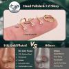 imageORAZIO Nose Rings for Women  14K Gold Filled Hypoallergenic Surgical Steel Nose Ring Hoops 18G20G Small Cute CZ Straight Screw L Shaped Nose Studs Piercings Jewelry for Women Men 15Pcs14K Gold Filled