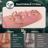 imageORAZIO Nose Rings for Women  14K Gold Filled Hypoallergenic Surgical Steel Nose Ring Hoops 18G20G Small Cute CZ Straight Screw L Shaped Nose Studs Piercings Jewelry for Women Men 15PcsRose Gold