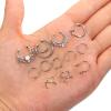 image:imageORAZIO 12Pcs Fake Nose Rings Hoop Stainless Steel Faux Septum Piercing Clip On Nose Septum Ring Faux NonPierced Nose Rings Earrings Jewelry