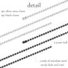 image:imageORAZIO 2PCS Stainless Steel Military Dog Tag Ball Chain Necklace for Men Women 24mm Bead Chain Set with Connector Silver Tone Black 2030 InchesC24 inch