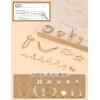 image:imageORAZIO 16G18G20G Threadless Flat Back Earrings 316L Surgical Steel Cartilage Earring Stacks Flatback Push in Nose Rings Studs Hypoallergenic Tragus Helix Conch Labret Medusa Piercing JewelryStyle2Gold