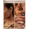 image:imageORAZIO 16G18G20G Threadless Flat Back Earrings 316L Surgical Steel Cartilage Earring Stacks Flatback Push in Nose Rings Studs Hypoallergenic Tragus Helix Conch Labret Medusa Piercing JewelryStyle2Silver