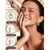 image:imageORAZIO Clip On Earrings Women Geometric Statement Unique Non Pierced Earrings 14K Gold Plated Knot Chunky Drop Dangle Hoop Stud Clipon Earrings for Women TrendyStyle CGold Plated