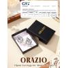 image:imageORAZIO Clip On Earrings Women Geometric Statement Unique Non Pierced Earrings 14K Gold Plated Knot Chunky Drop Dangle Hoop Stud Clipon Earrings for Women TrendyStyle ASilver Plated