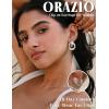 image:imageORAZIO Clip On Earrings Women Geometric Statement Unique Non Pierced Earrings 14K Gold Plated Knot Chunky Drop Dangle Hoop Stud Clipon Earrings for Women TrendyStyle ASilver Plated