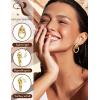 image:imageORAZIO Clip On Earrings Women Geometric Statement Unique Non Pierced Earrings 14K Gold Plated Knot Chunky Drop Dangle Hoop Stud Clipon Earrings for Women TrendyStyle BGold Plated