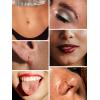 image:imageORAZIO 16g Rook Piercing Jewelry Surgical Steel Vertical Labret Lip Jewelry Gold Eyebrow Piercing Rook Daith Earrings for Women Cartilage Curved Barbell Daith Surface Tragus Piercing Jewelry 14 PcsRose Gold Plated