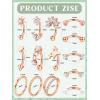 image:imageORAZIO 16g Rook Piercing Jewelry Surgical Steel Vertical Labret Lip Jewelry Gold Eyebrow Piercing Rook Daith Earrings for Women Cartilage Curved Barbell Daith Surface Tragus Piercing Jewelry 14 PcsRose Gold Plated
