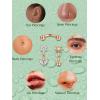 image:imageORAZIO 16g Rook Piercing Jewelry Surgical Steel Vertical Labret Lip Jewelry Gold Eyebrow Piercing Rook Daith Earrings for Women Cartilage Curved Barbell Daith Surface Tragus Piercing Jewelry 14 PcsRose Gold Plated