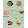 image:imageORAZIO 16g Rook Piercing Jewelry Surgical Steel Vertical Labret Lip Jewelry Gold Eyebrow Piercing Rook Daith Earrings for Women Cartilage Curved Barbell Daith Surface Tragus Piercing Jewelry 14 PcsGold Tone