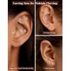 image:imageORAZIO 925 Sterling Silver Flat Back Stud Earrings for Women Hypoallergenic 14K Gold Plated Cartilage Earrings for Sensitive Ears Small CZ Opal Conch Helix Tragus Piercing Jewelry 3 Pairs 20GStyle3Gold Tone