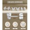 image:imageORAZIO 925 Sterling Silver Flat Back Stud Earrings for Women Hypoallergenic 14K Gold Plated Cartilage Earrings for Sensitive Ears Small CZ Opal Conch Helix Tragus Piercing Jewelry 3 Pairs 20GStyle3Silver Tone