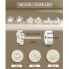 image:imageORAZIO 925 Sterling Silver Flat Back Stud Earrings for Women Hypoallergenic 14K Gold Plated Cartilage Earrings for Sensitive Ears Small CZ Opal Conch Helix Tragus Piercing Jewelry 3 Pairs 20GStyle1Silver Tone