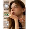 image:imageORAZIO 925 Sterling Silver Flat Back Stud Earrings for Women Hypoallergenic 14K Gold Plated Cartilage Earrings for Sensitive Ears Small CZ Opal Conch Helix Tragus Piercing Jewelry 3 Pairs 20GStyle2Silver Plated