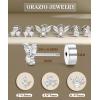 image:imageORAZIO 925 Sterling Silver Flat Back Stud Earrings for Women Hypoallergenic 14K Gold Plated Cartilage Earrings for Sensitive Ears Small CZ Opal Conch Helix Tragus Piercing Jewelry 3 Pairs 20GStyle4Silver Tone
