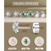 image:imageORAZIO 925 Sterling Silver Flat Back Stud Earrings for Women Hypoallergenic 14K Gold Plated Cartilage Earrings for Sensitive Ears Small CZ Opal Conch Helix Tragus Piercing Jewelry 3 Pairs 20GStyle2Silver Tone