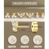 image:imageORAZIO 925 Sterling Silver Flat Back Stud Earrings for Women Hypoallergenic 14K Gold Plated Cartilage Earrings for Sensitive Ears Small CZ Opal Conch Helix Tragus Piercing Jewelry 3 Pairs 20GStyle4Gold Tone