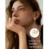 image:imageORAZIO Pearl Clip on Earrings for Women Danlge Fake Trendy Non Piercing Hypoallergenic Cute Pink Bow Clip on Earrings for Womengold plated dangle bow