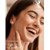 image:imageORAZIO Pearl Clip on Earrings for Women Danlge Fake Trendy Non Piercing Hypoallergenic Cute Pink Bow Clip on Earrings for Womengold plated dangle bow