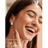 image:imageORAZIO Pearl Clip on Earrings for Women Danlge Fake Trendy Non Piercing Hypoallergenic Cute Pink Bow Clip on Earrings for Womengold plated round