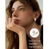 image:imageORAZIO Pearl Clip on Earrings for Women Danlge Fake Trendy Non Piercing Hypoallergenic Cute Pink Bow Clip on Earrings for Womengold plated round
