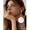 image:imageORAZIO Pearl Clip on Earrings for Women Danlge Fake Trendy Non Piercing Hypoallergenic Cute Pink Bow Clip on Earrings for Womensilver plateddangle bow