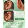 image:imageORAZIO 201816G Cartilage Earrings for Women Flat Back Earring Stacks Hypoallergenic Surgical Steel Flatback Stud Hoop Cartilage Earring Set Daith Conch Tragus Helix Piercing Jewelry Single PCStyle1Gold Plated