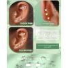 image:imageORAZIO 201816G Cartilage Earrings for Women Flat Back Earring Stacks Hypoallergenic Surgical Steel Flatback Stud Hoop Cartilage Earring Set Daith Conch Tragus Helix Piercing Jewelry Single PCStyle2Silver Plated